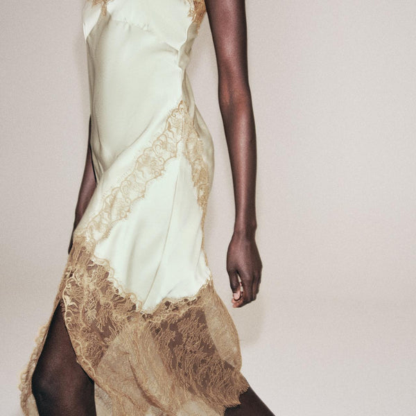 Lace Trim Slip Dress