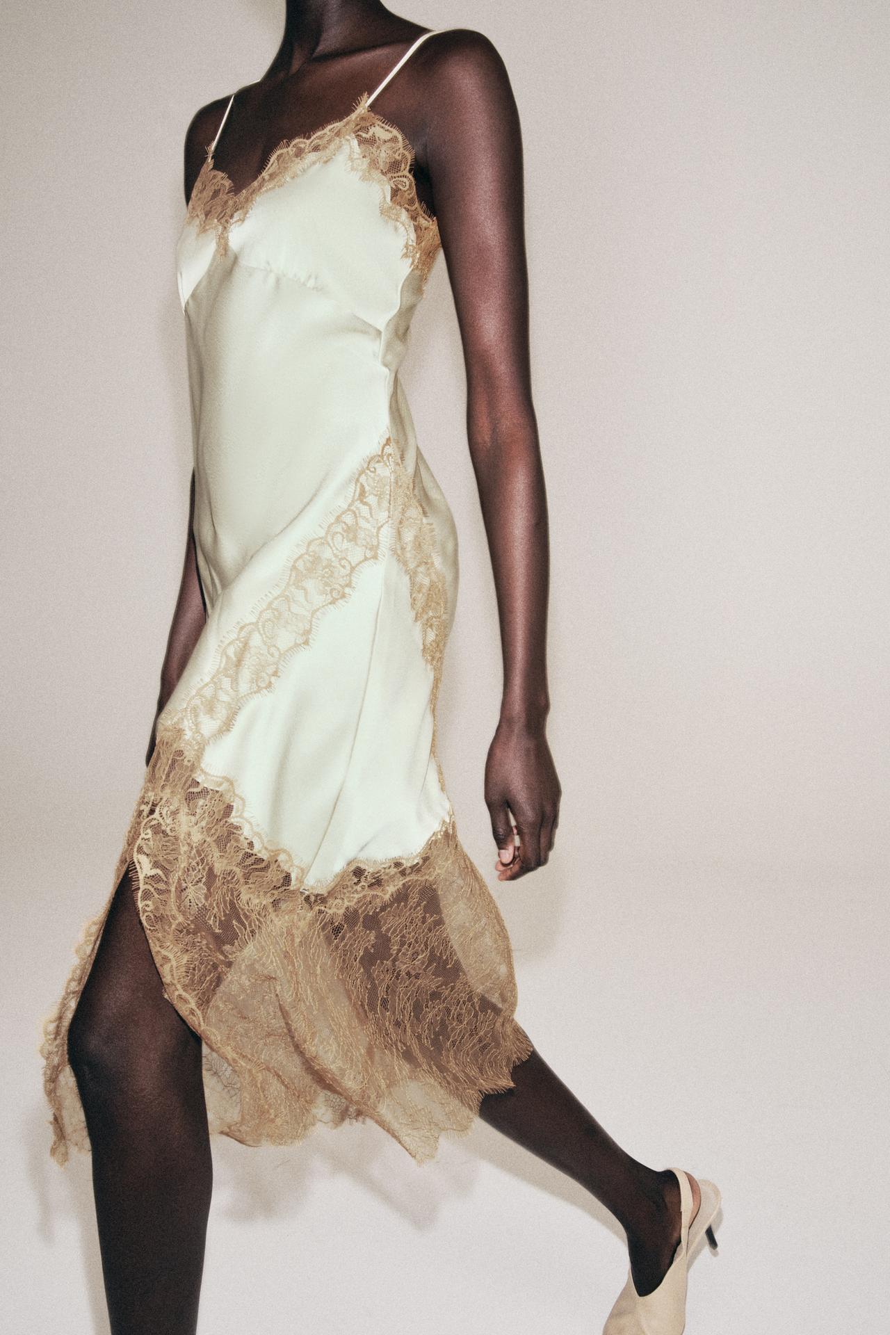 Lace Trim Slip Dress