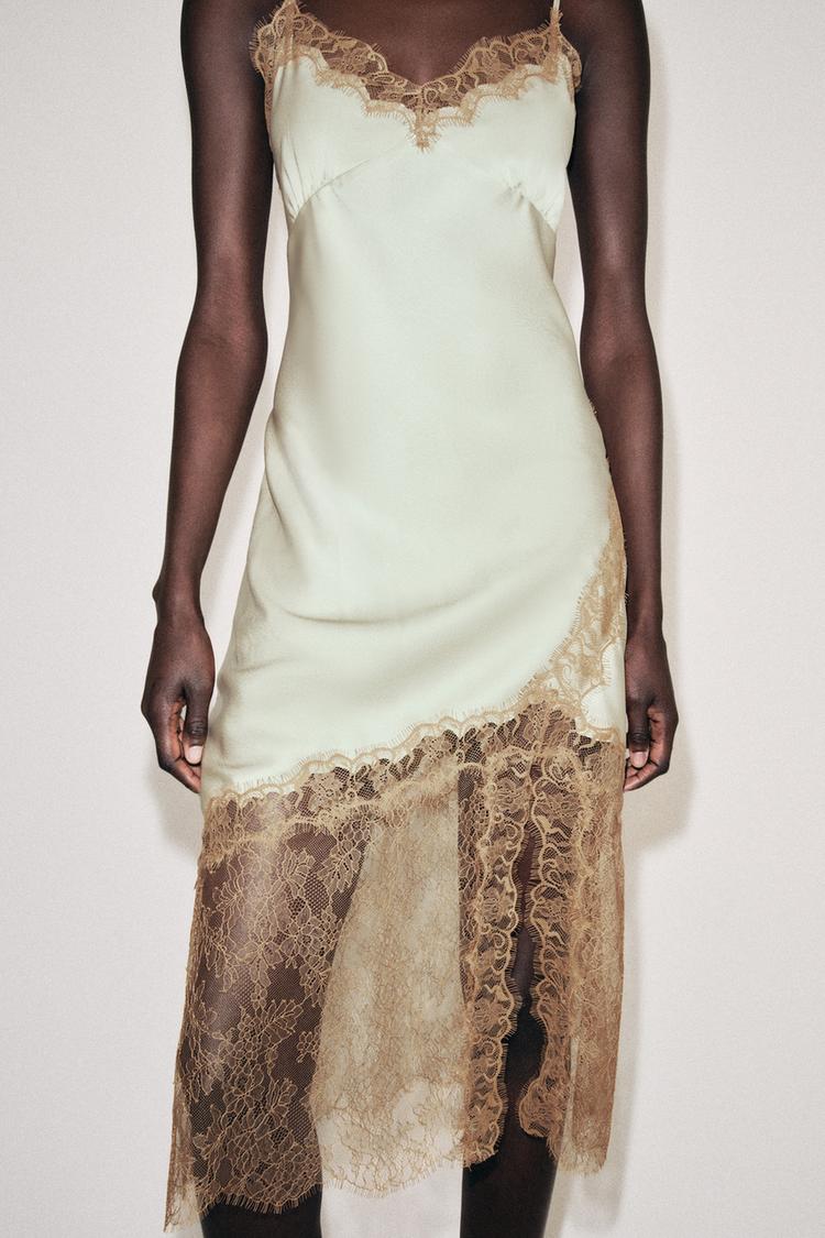 Lace Trim Slip Dress