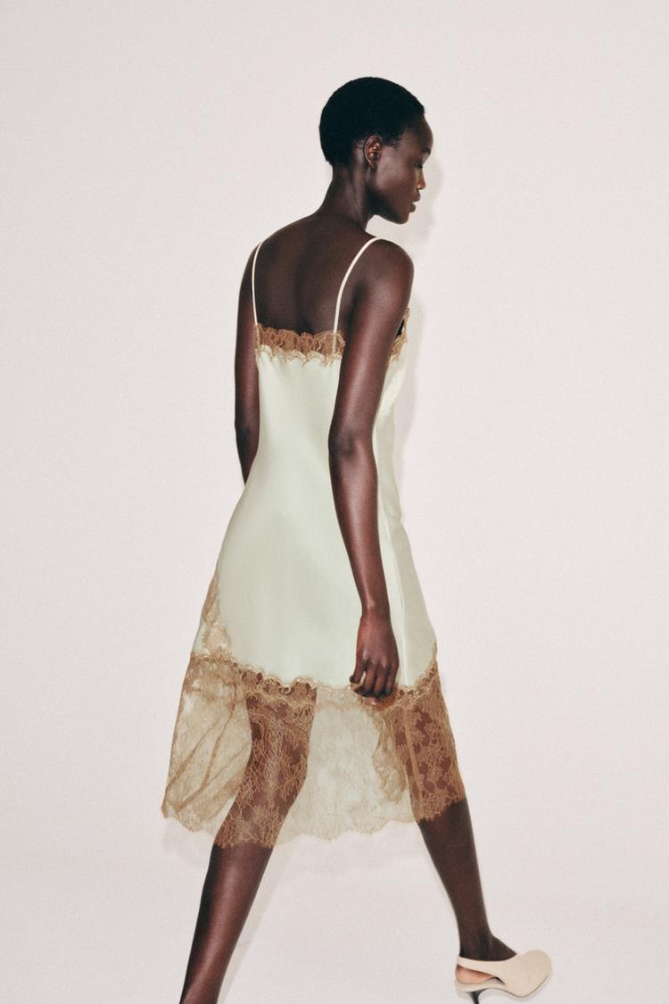Lace Trim Slip Dress