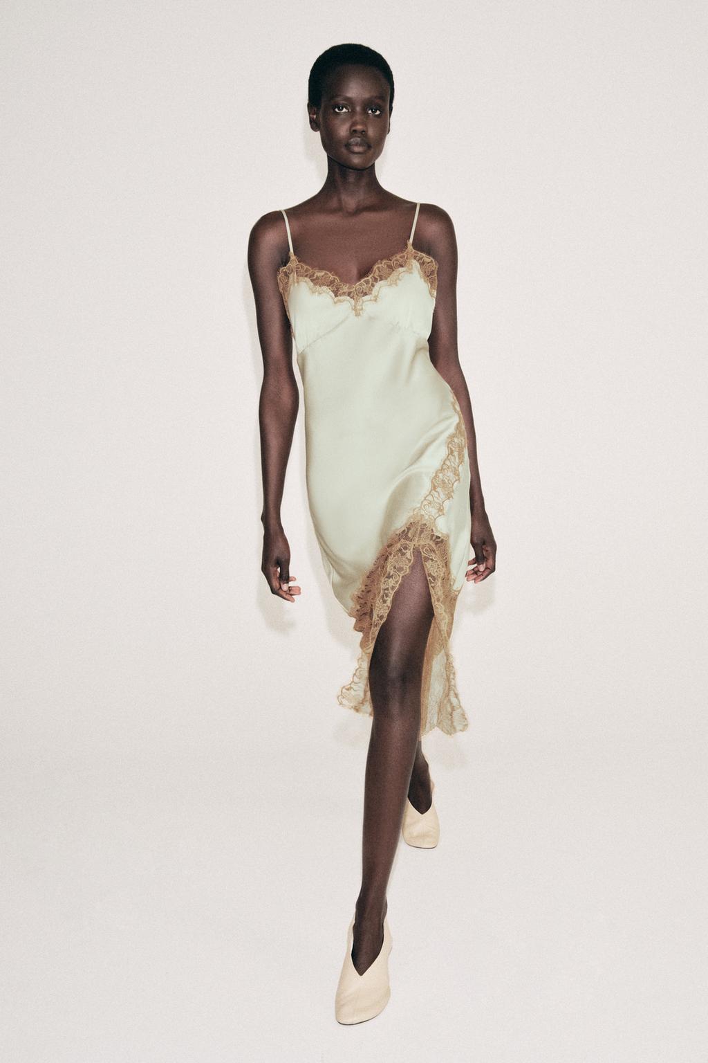 Lace Trim Slip Dress