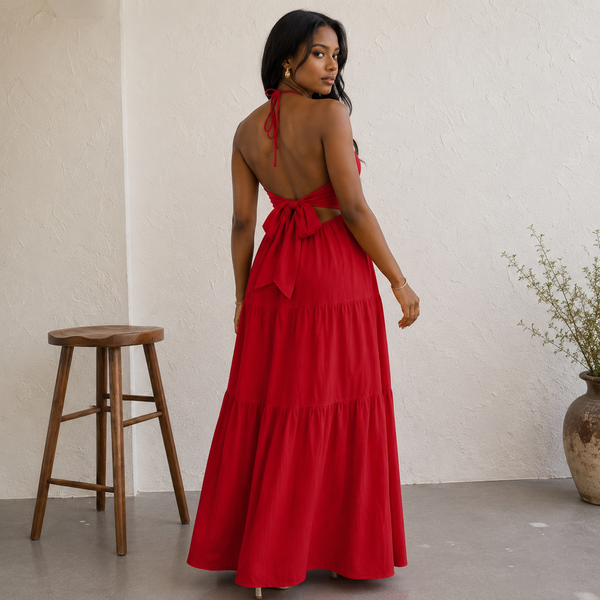 Twisted Halter Dress