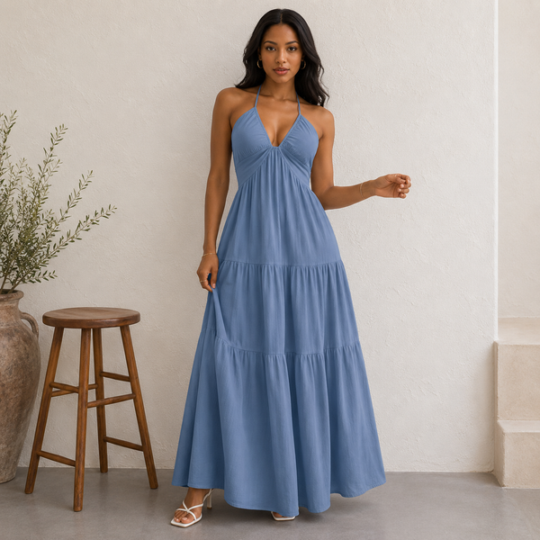 Twisted Halter Dress