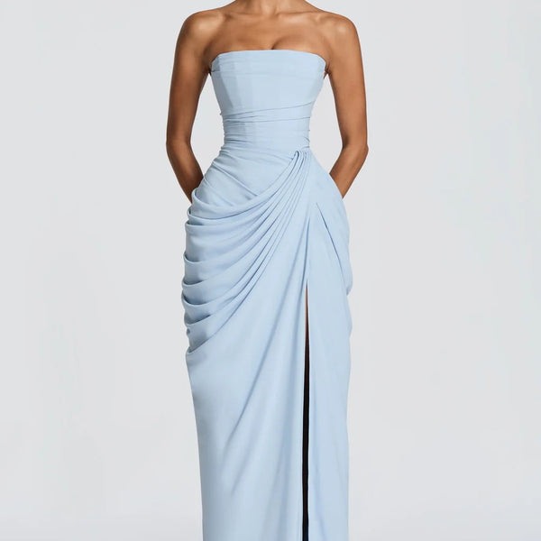 Draped Column Gown