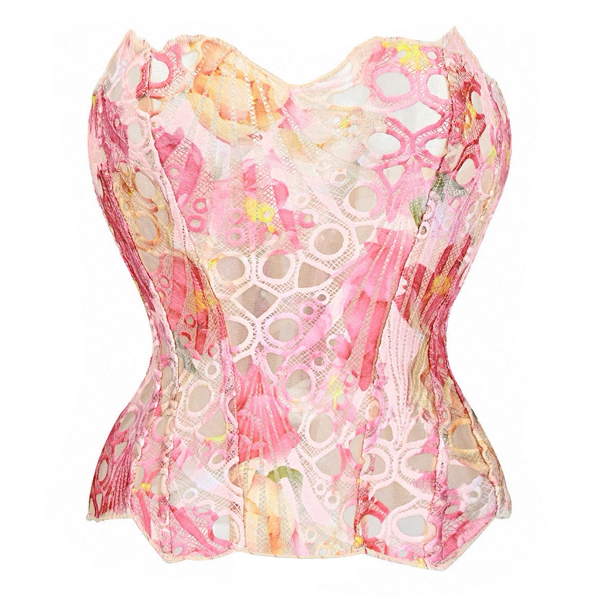 Lace Eyelet Corset Top