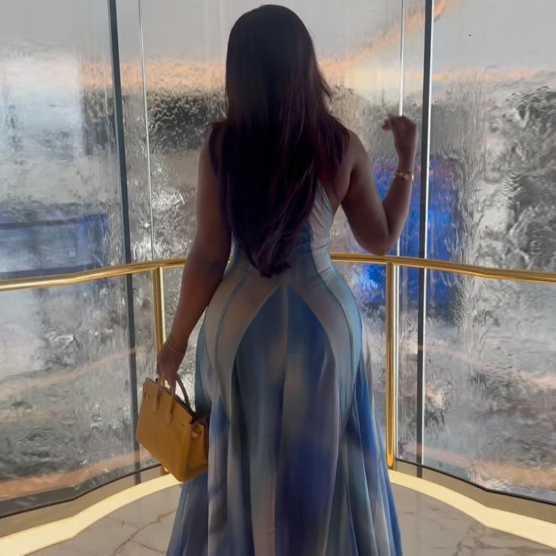 Watercolour Halter Dress