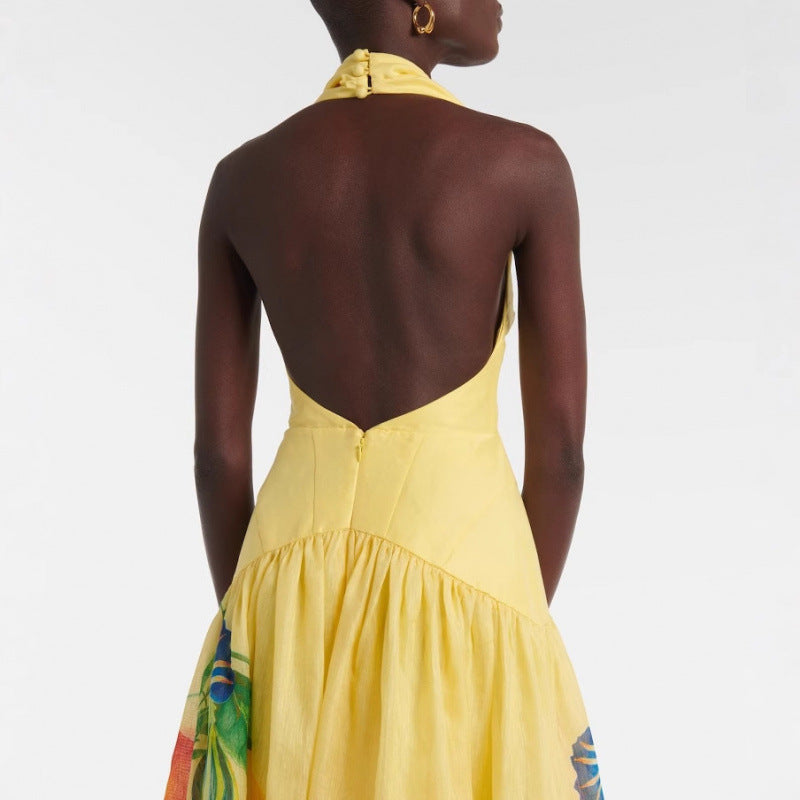 Botanical Halter Dress