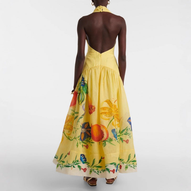 Botanical Halter Dress