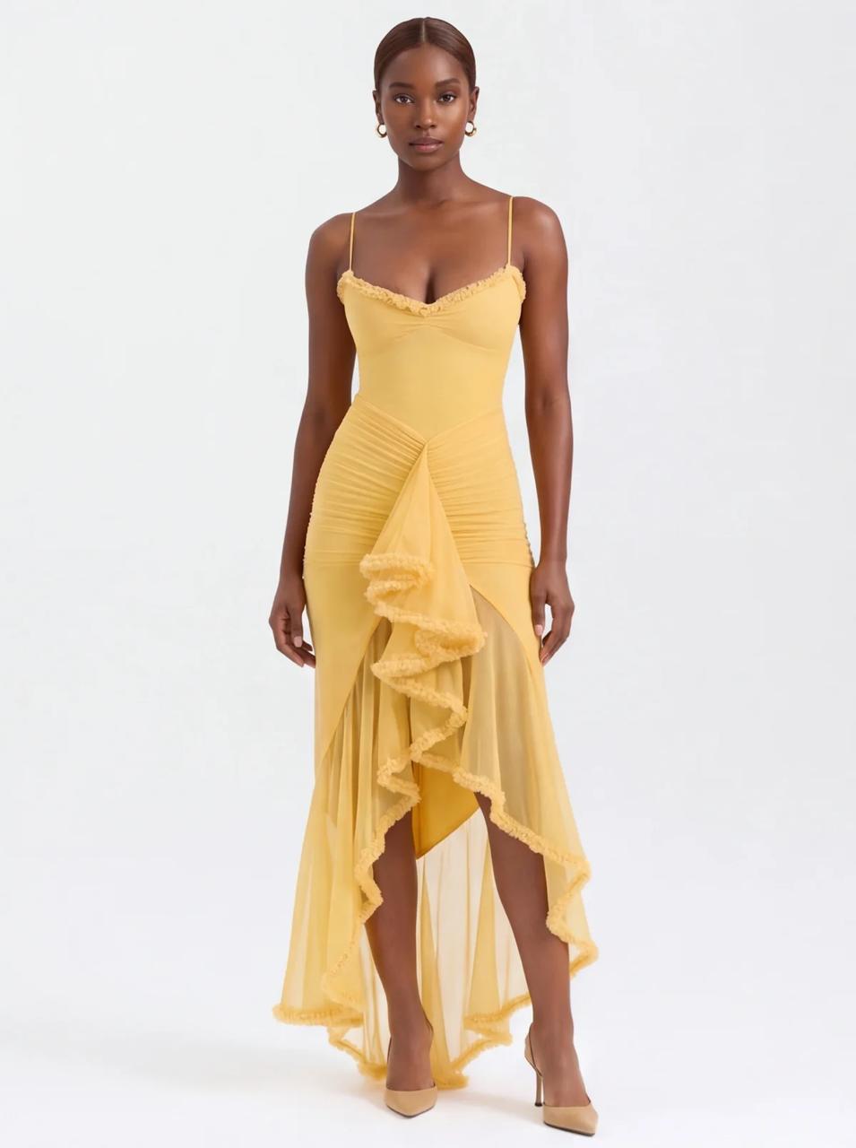 Ruffle Drama Maxi Dress