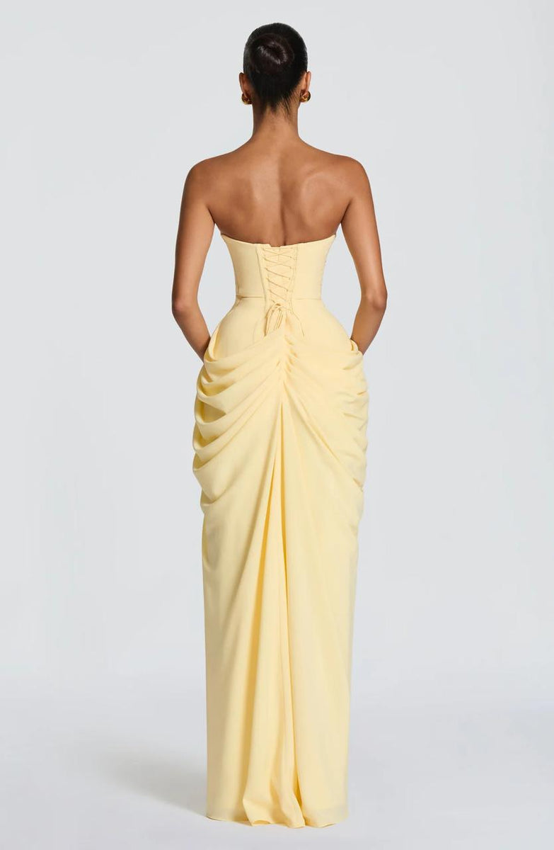 Draped Column Gown