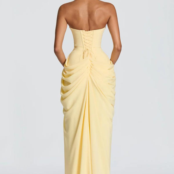 Draped Column Gown