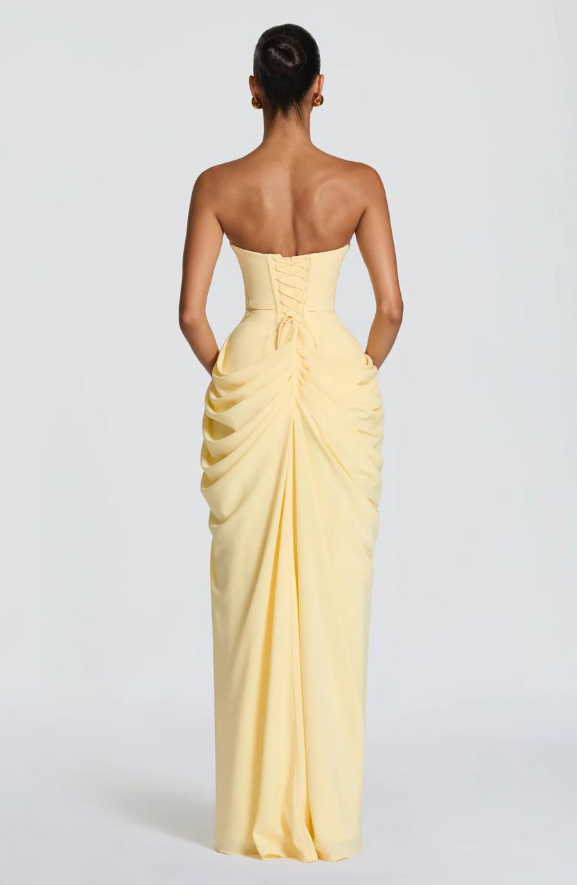 Draped Column Gown