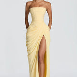Draped Column Gown