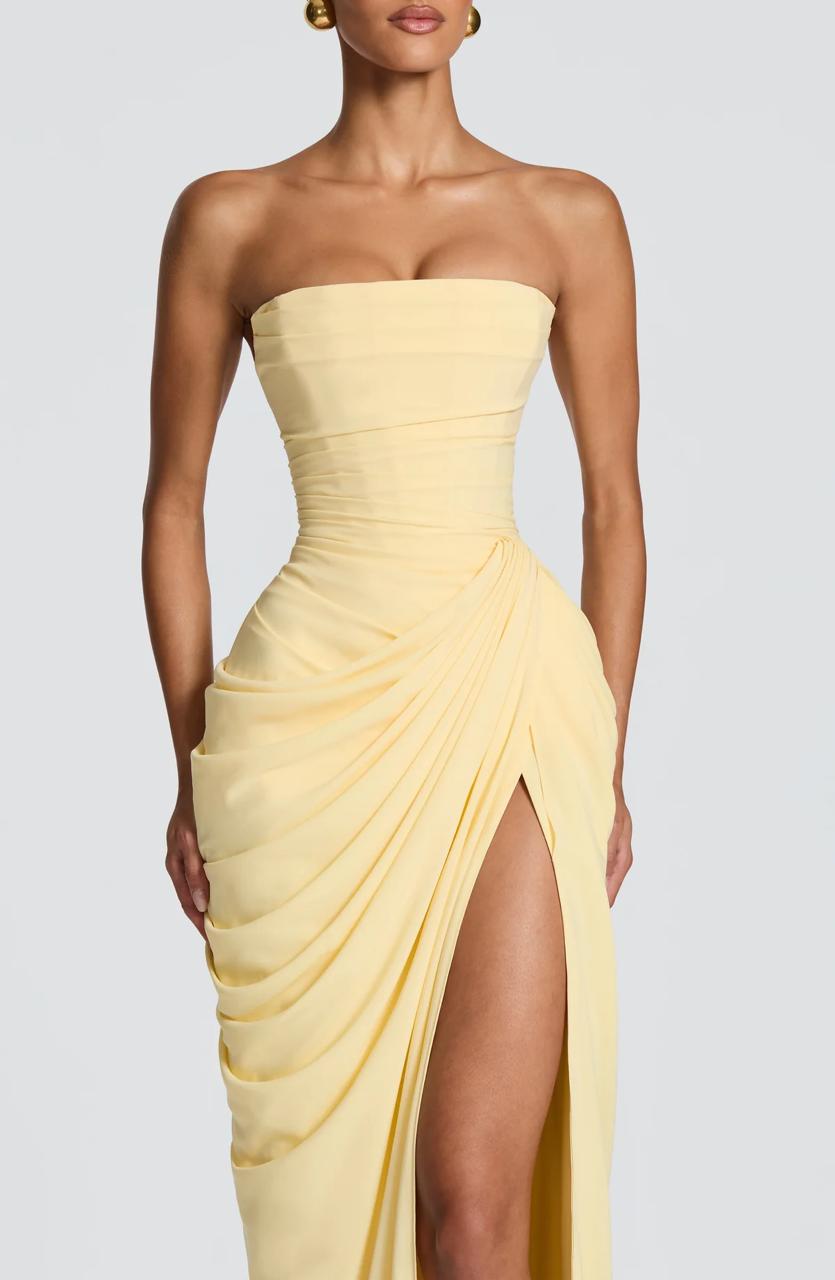 Draped Column Gown