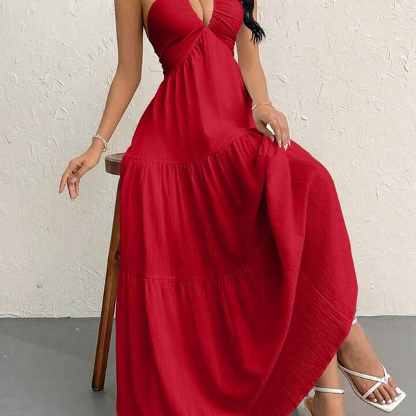 Twisted Halter Dress