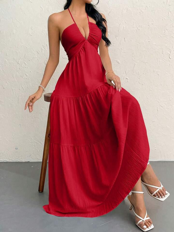 Twisted Halter Dress