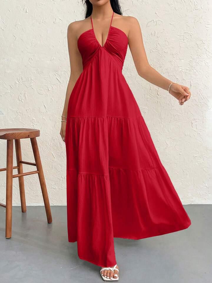 Twisted Halter Dress