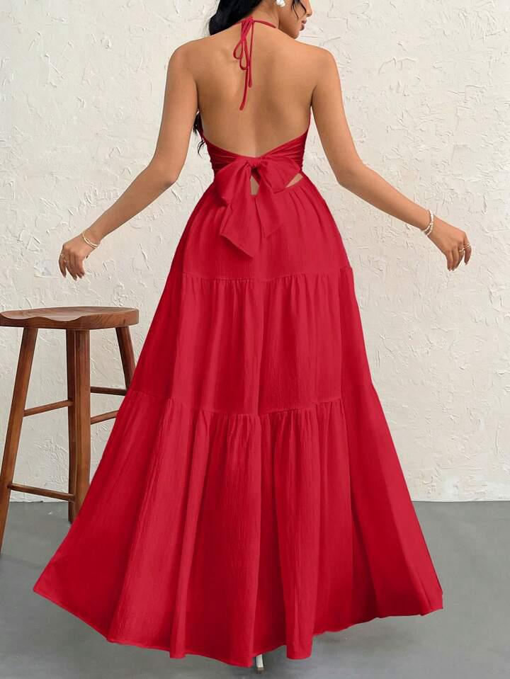 Twisted Halter Dress