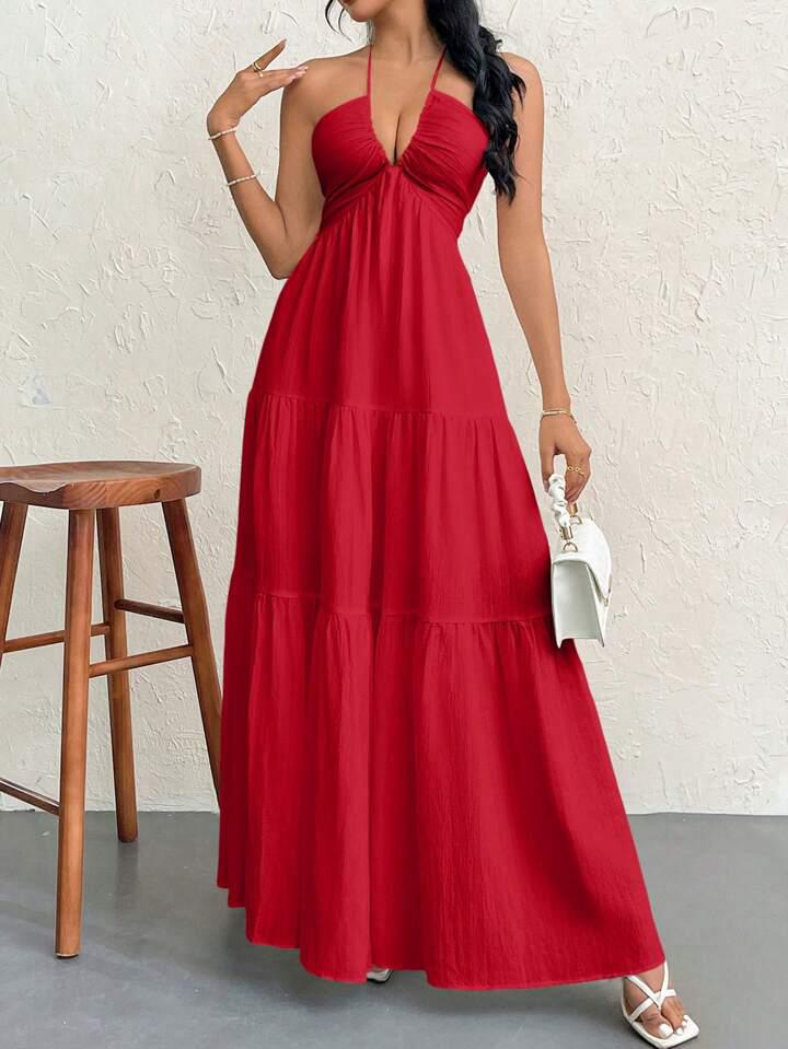 Twisted Halter Dress
