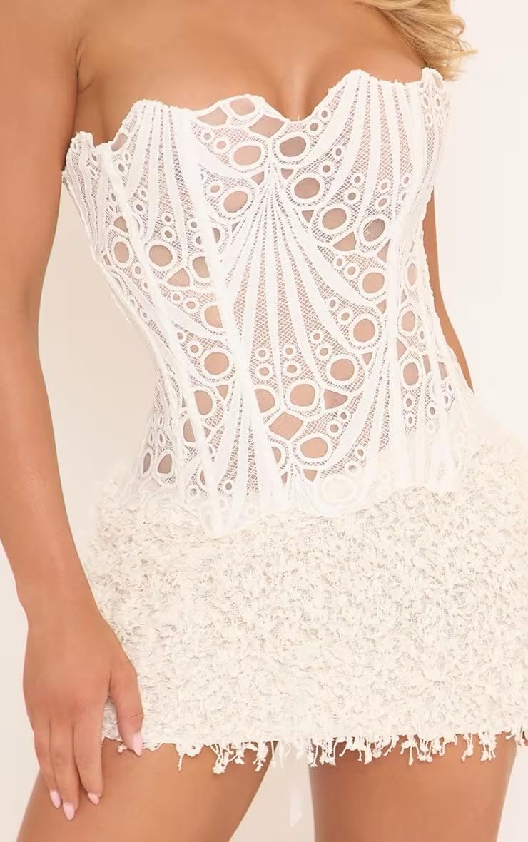 Lace Eyelet Corset Top