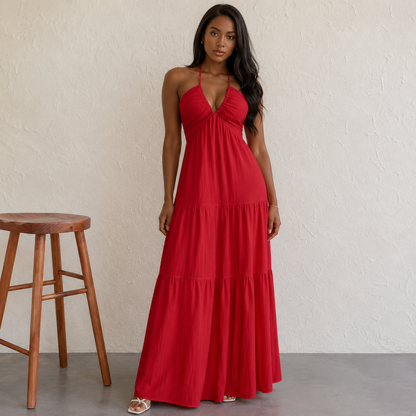 Twisted Halter Dress