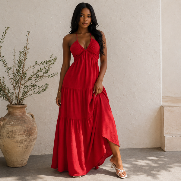 Twisted Halter Dress